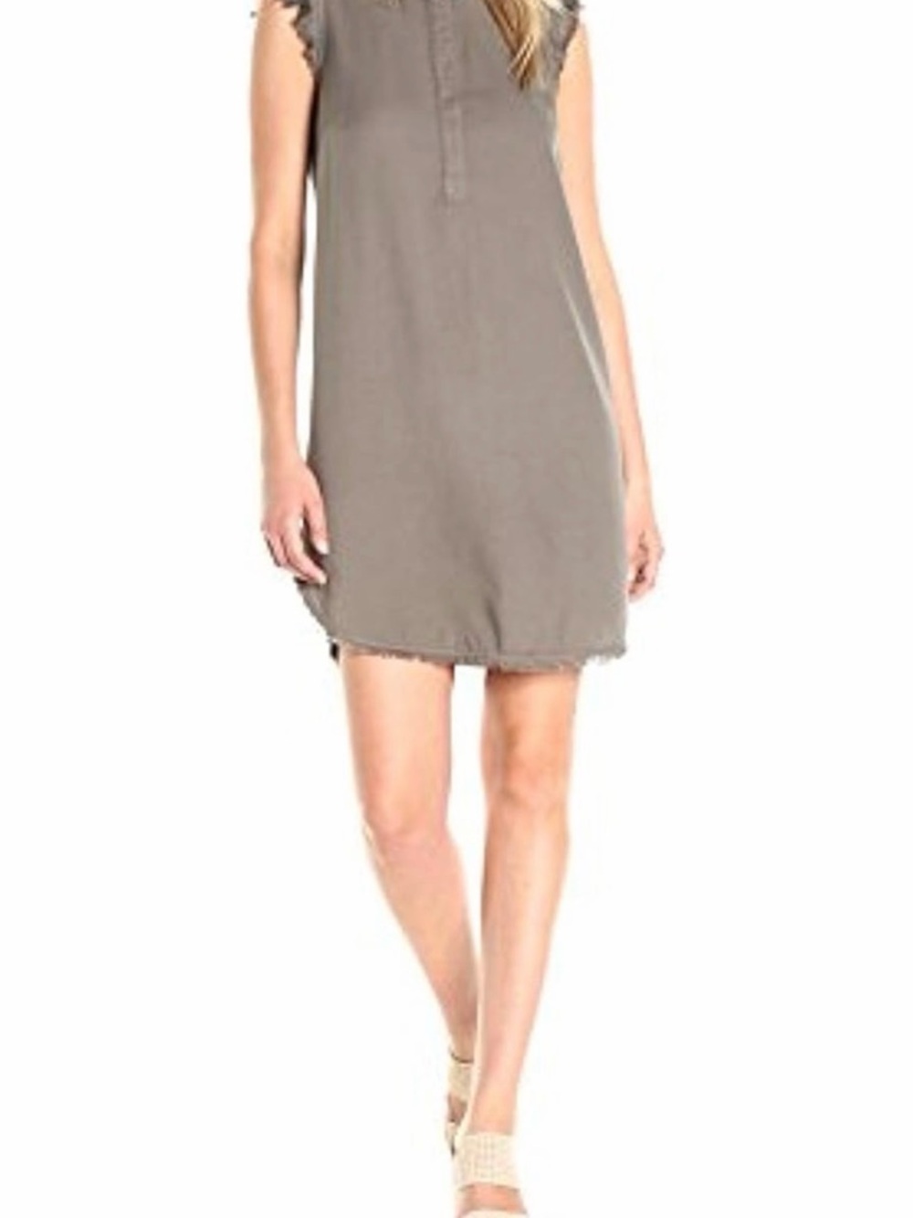 Splendid Military Green Sleeveless Shift Dress
